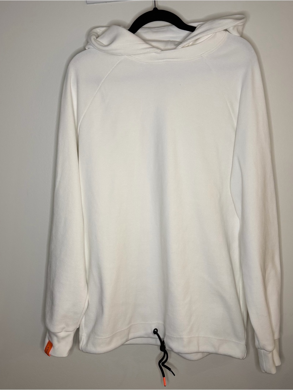 C’est normal women’s White oversized Hooded Pullover Sweater, M
